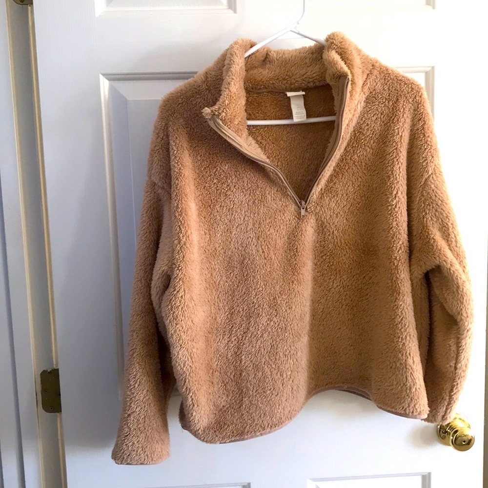 H&M Quarter Zip Fleece Popover - NWOT